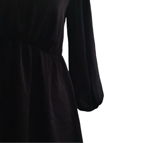 Isabel Ingrid Maternity Top XS Black Blouse Elbow Sleeve Back Cut Out Shirt - Picture 5 of 8